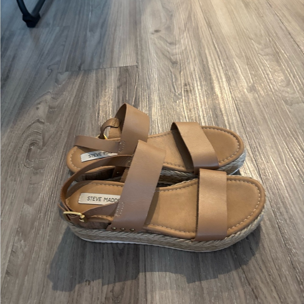 Steve Madden Cici Women's Espadrille Wedge Buckle Sandals - Size 9 - Picture 6 of 10